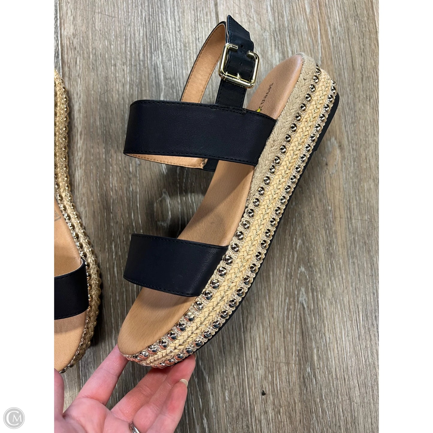 Sandals Heels Platform By Seven Dials In Black, Size: 9.5