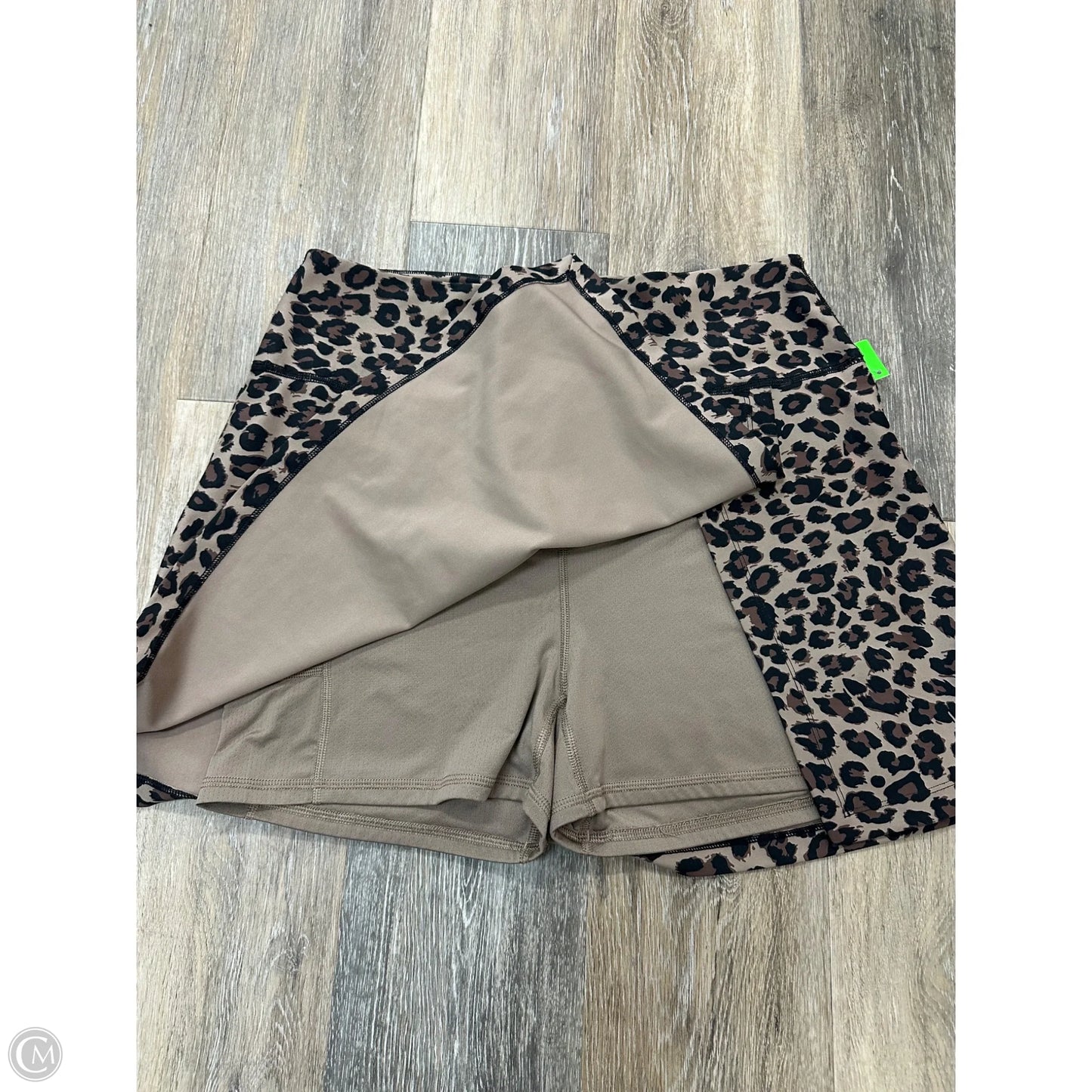 Athletic Skort By Ypb In Animal Print, Size: L