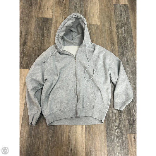 Sweatshirt Hoodie By Brandy Melville In Grey, Size: Osfm