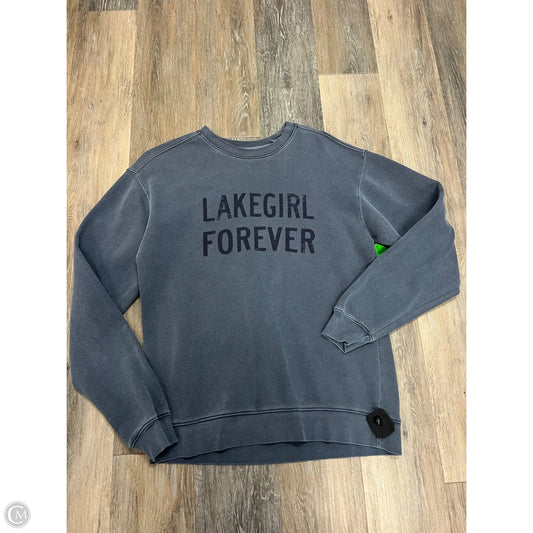 Sweatshirt Crewneck By Lakegirl In Blue, Size: S