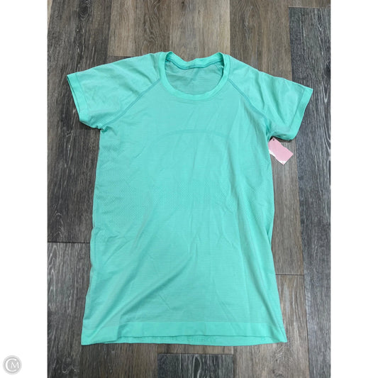 Athletic Top Short Sleeve By Lululemon In Blue, Size: 8