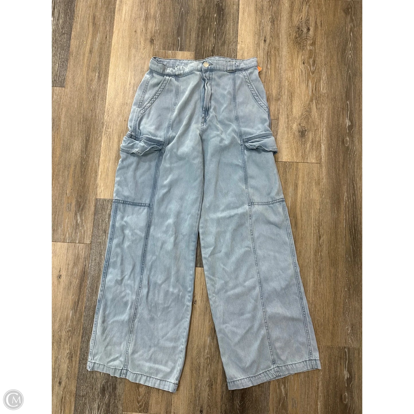 Jeans Wide Leg By Hudson In Blue Denim, Size: 14