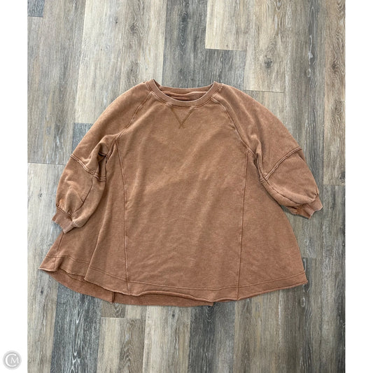 Sweatshirt Crewneck By American Eagle In Tan, Size: M