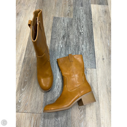 Boots Ankle Heels By Style And Company In Brown, Size: 8.5