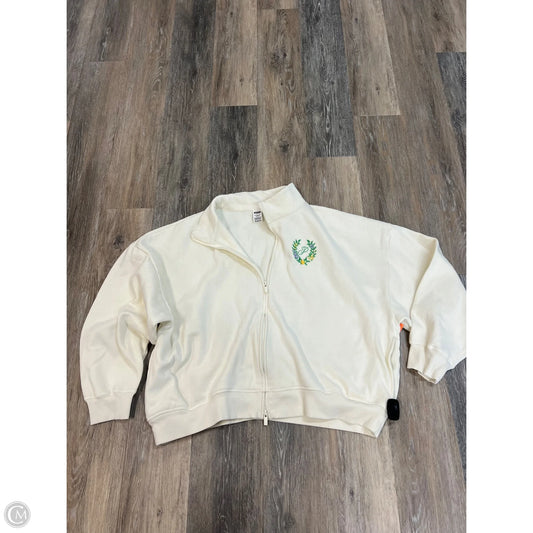 Athletic Sweatshirt Collar By Pink In Cream, Size: Xxl