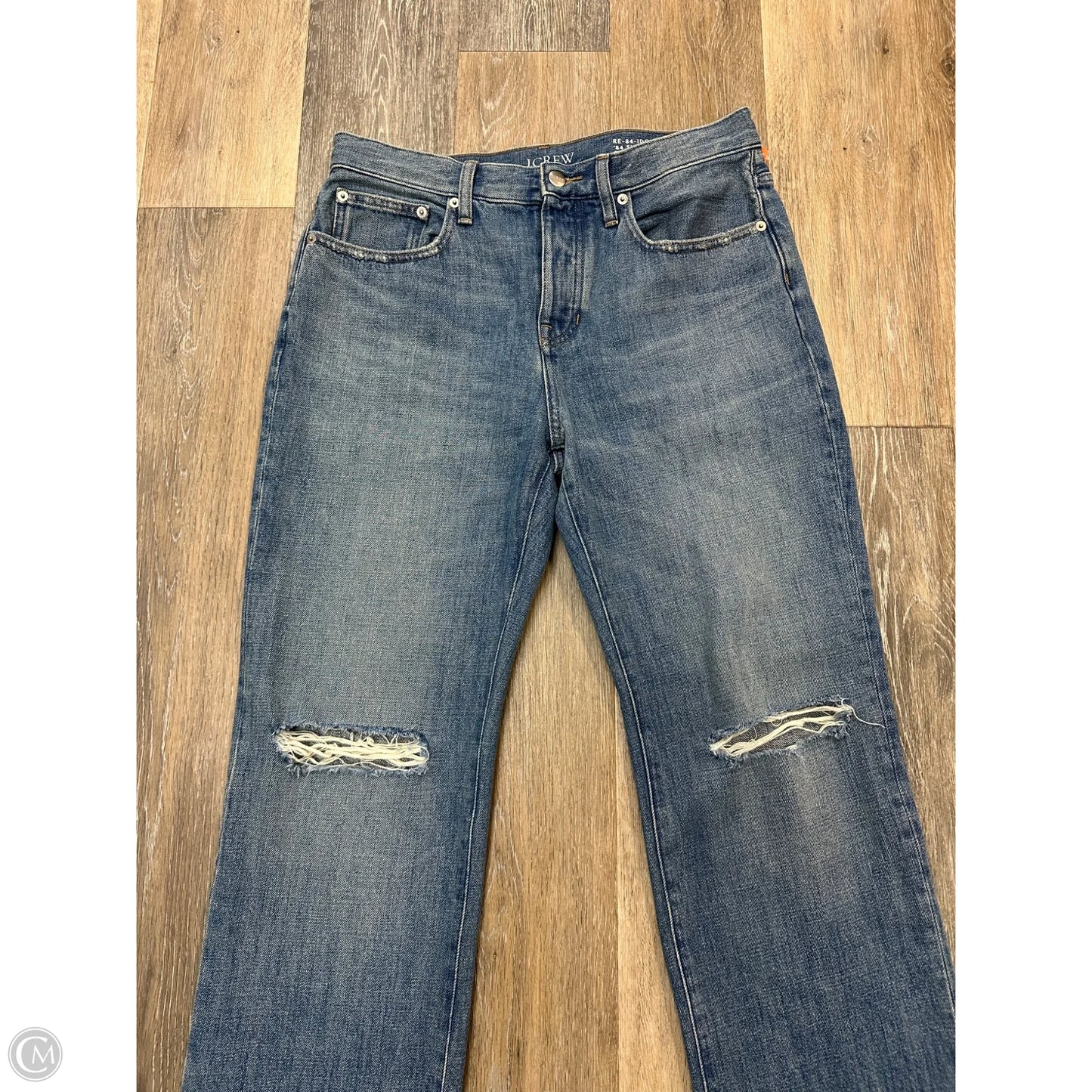 Jeans Straight By J. Crew In Blue Denim, Size: 4
