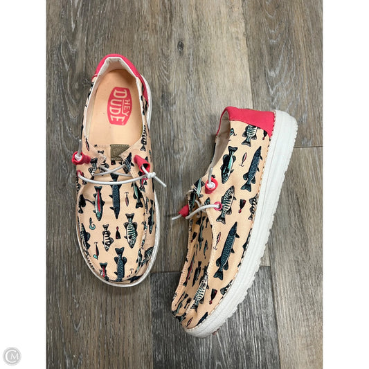 Shoes Flats By Hey Dude In Pink, Size: 9
