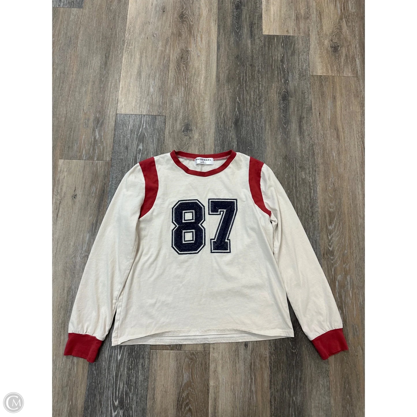 Top Long Sleeve By Raisonelle In Cream, Size: S