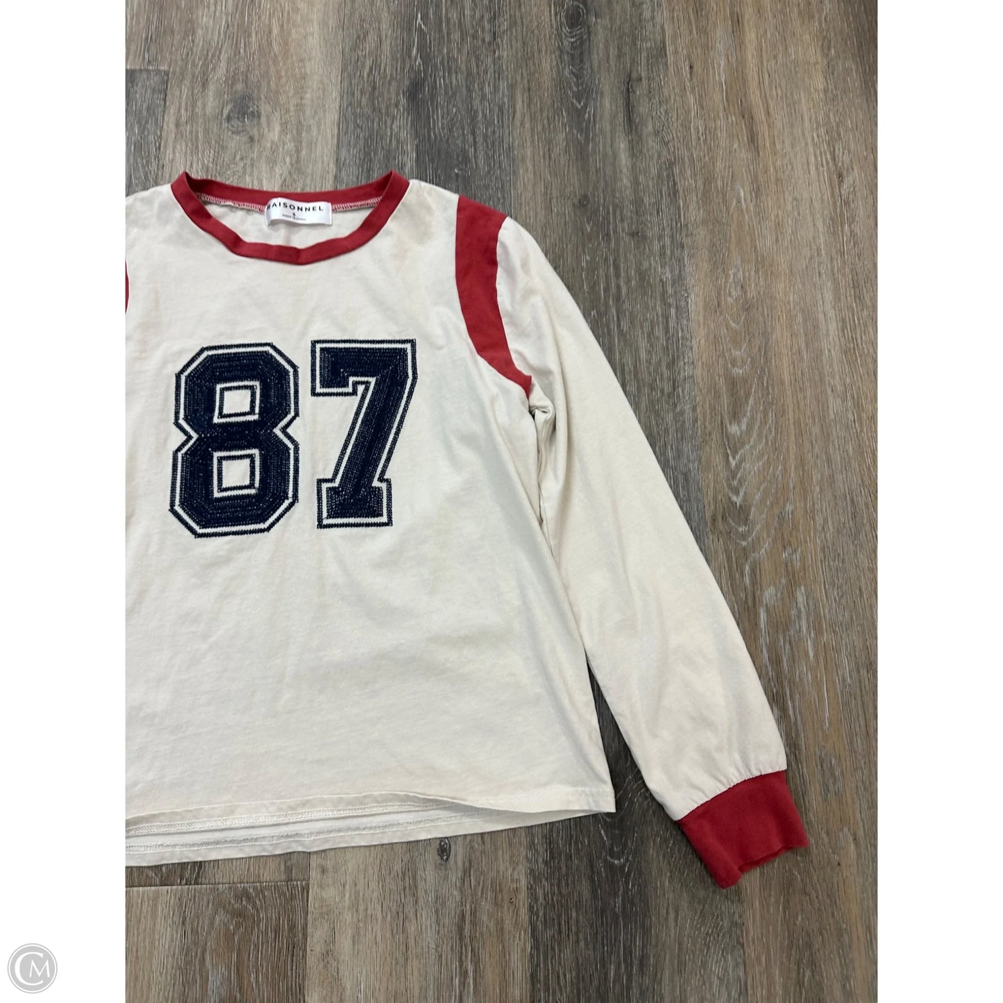Top Long Sleeve By Raisonelle In Cream, Size: S