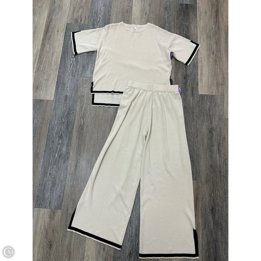 Lounge Set Pants By Clothes Mentor In Cream, Size: S