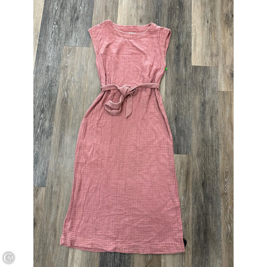 Dress Casual Maxi By Faherty In Pink, Size: M