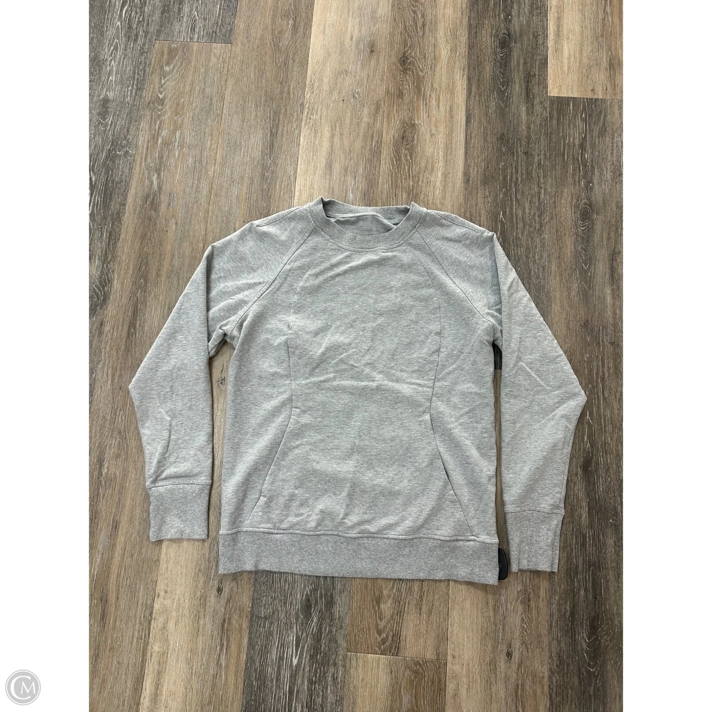 Athletic Sweatshirt Crewneck By Lululemon In Grey, Size: 8