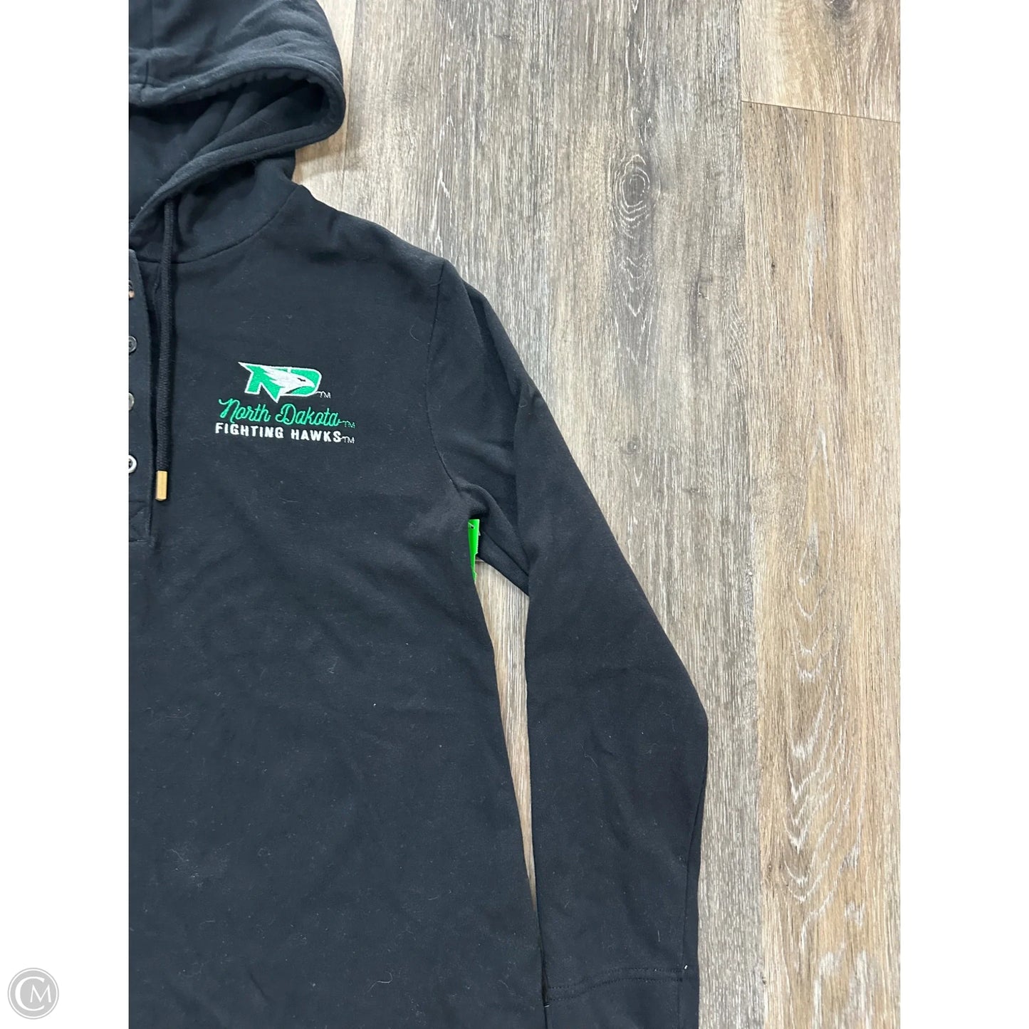 Athletic Sweatshirt Hoodie By Champion In Black, Size: M