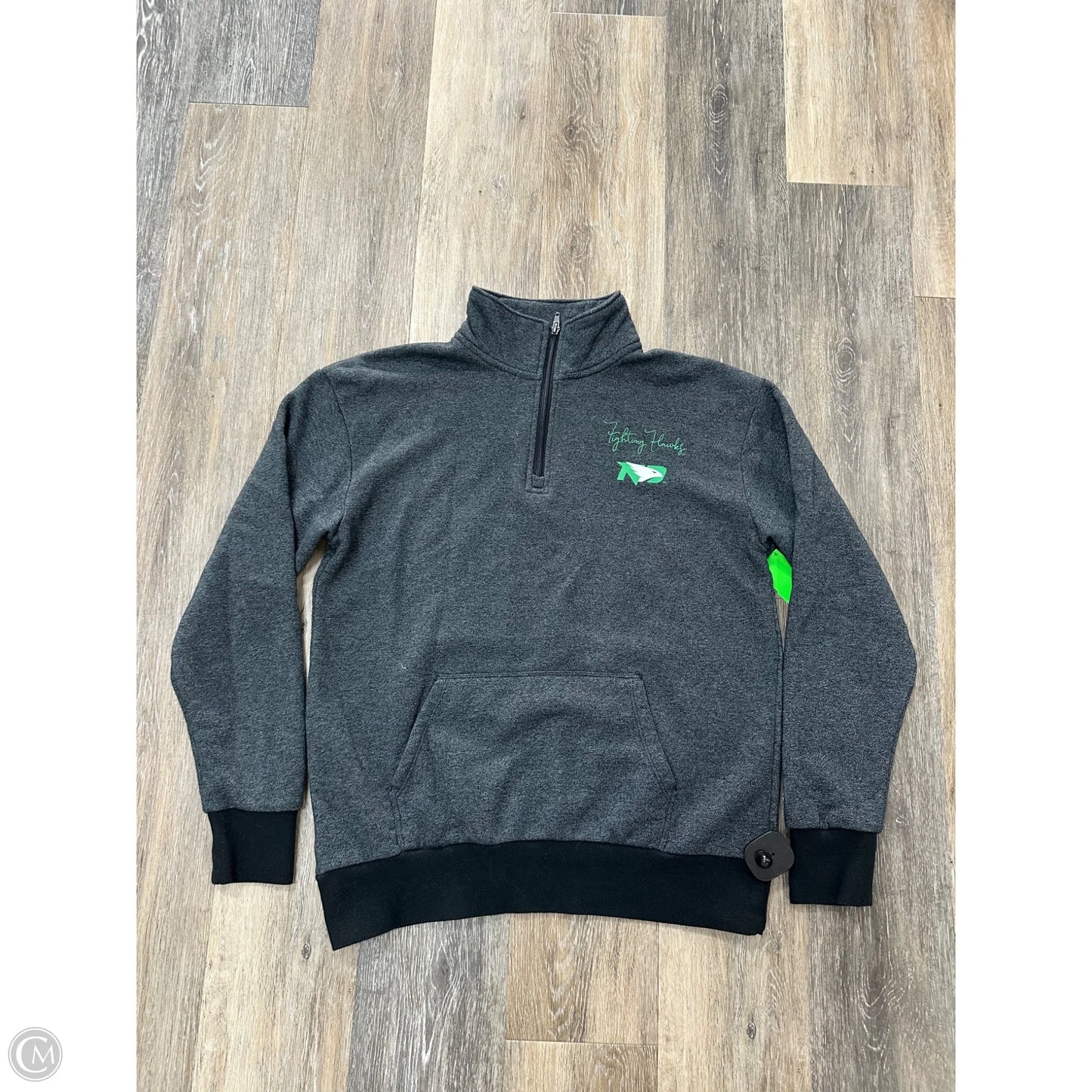 Athletic Sweatshirt Collar By Champion In Grey, Size: M