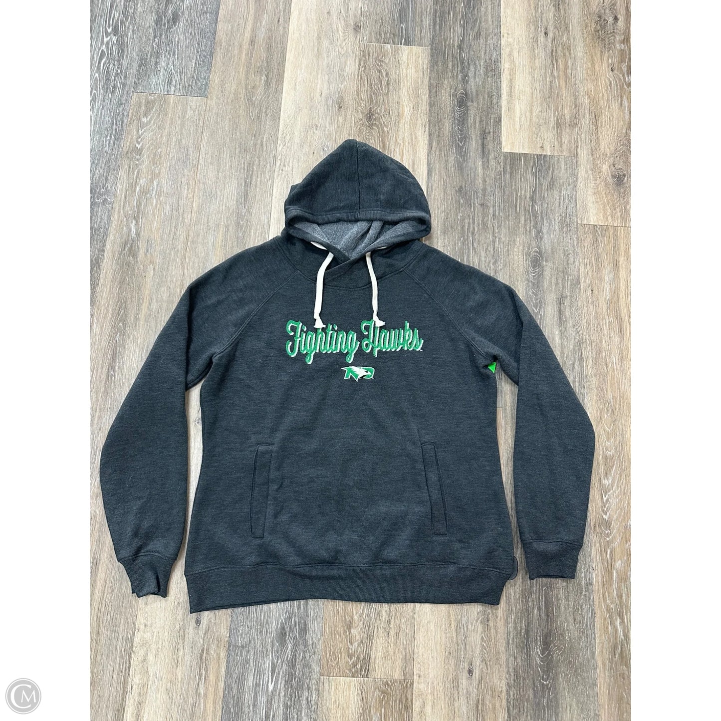 Athletic Sweatshirt Hoodie By Captivation In Black, Size: M