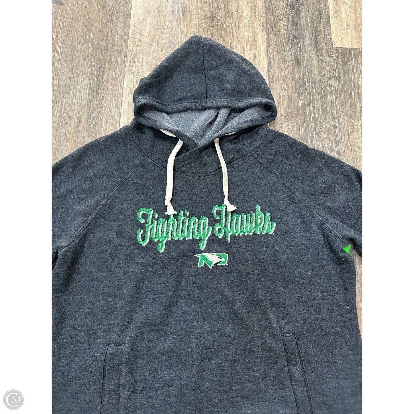 Athletic Sweatshirt Hoodie By Captivation In Black, Size: M
