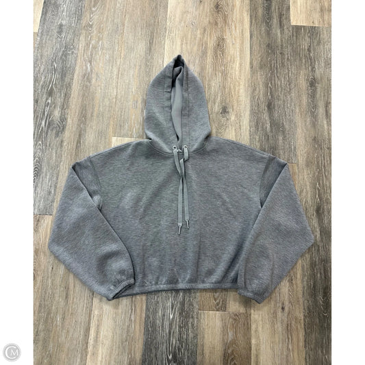 Athletic Sweatshirt Hoodie By Spanx In Grey, Size: M
