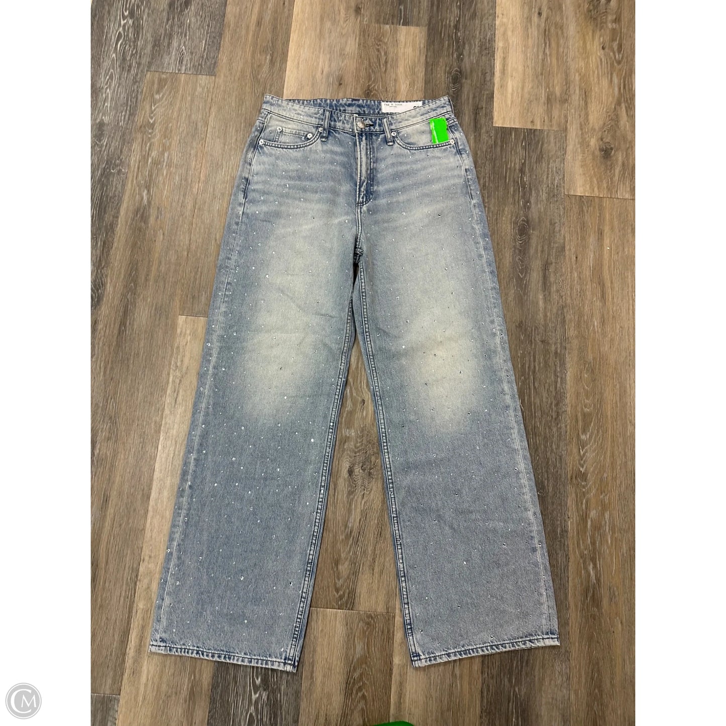 Jeans Wide Leg By Rag And Bone In Blue Denim, Size: 6