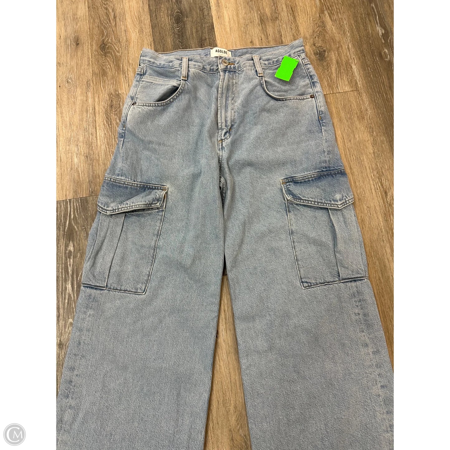Jeans Wide Leg By Agolde In Blue Denim, Size: 6/28