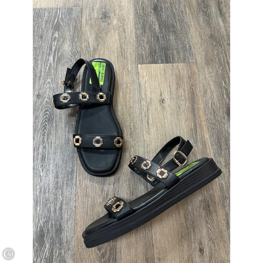 Sandals Flats By Steve Madden In Black, Size: 9.5