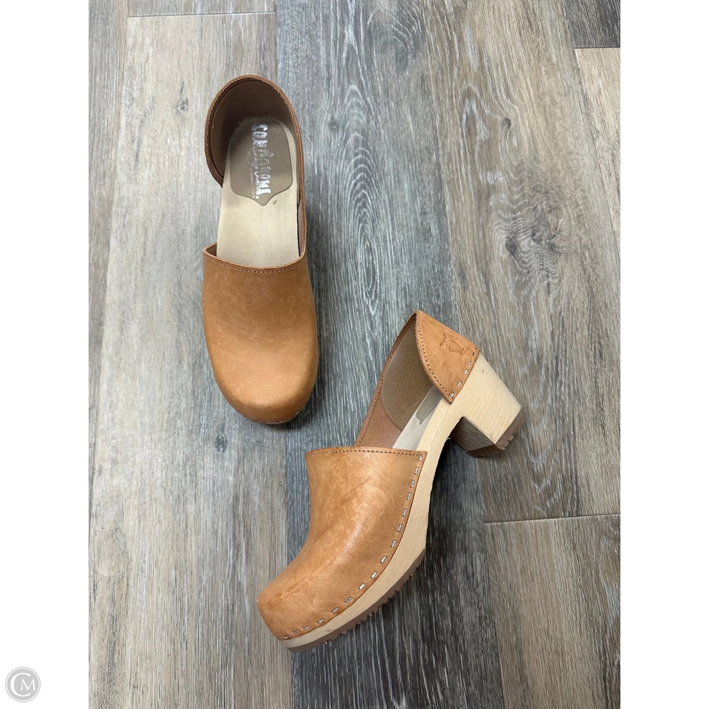 Shoes Heels Block By Sungrens In Tan, Size: 8.5