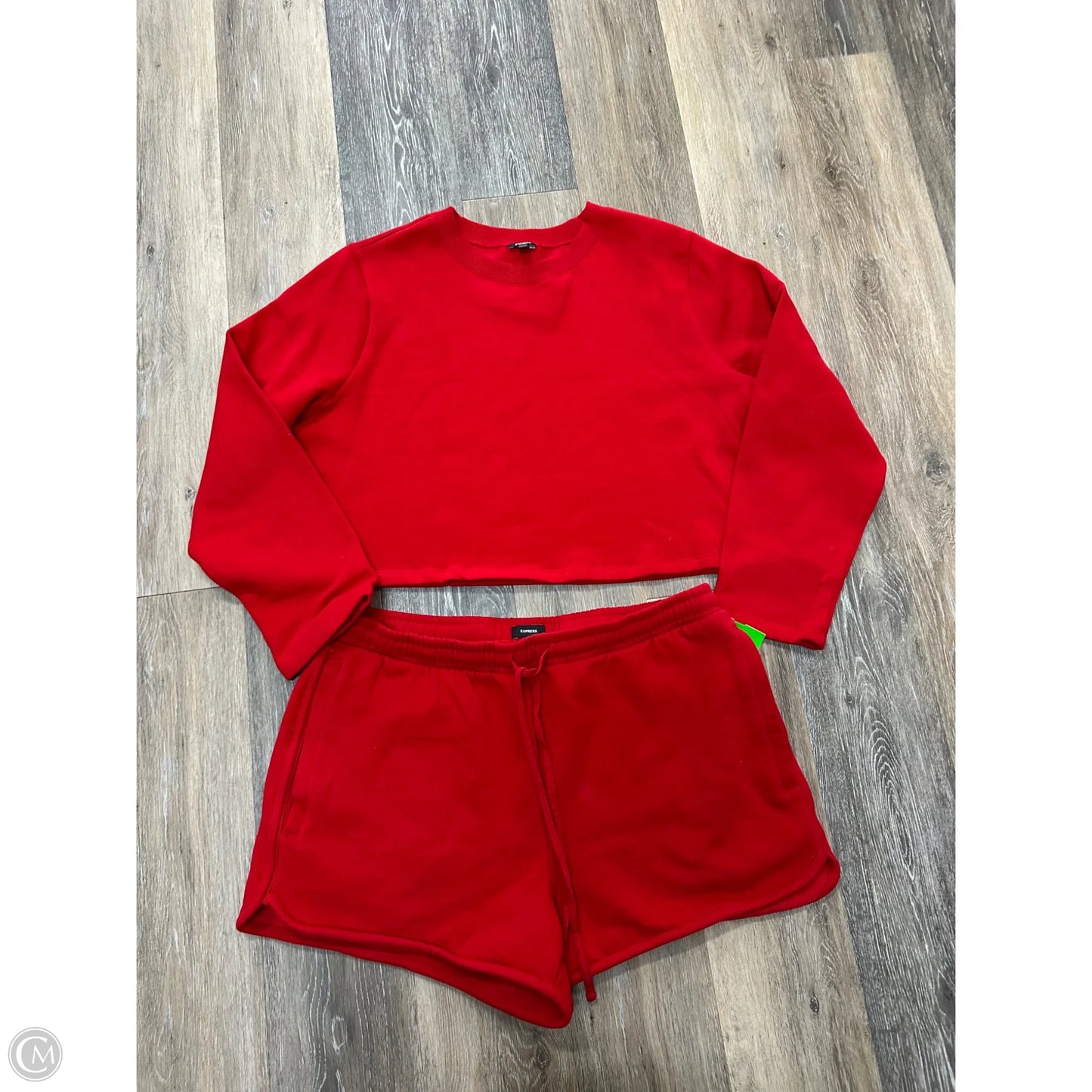 Shorts Set By Express In Red, Size: L