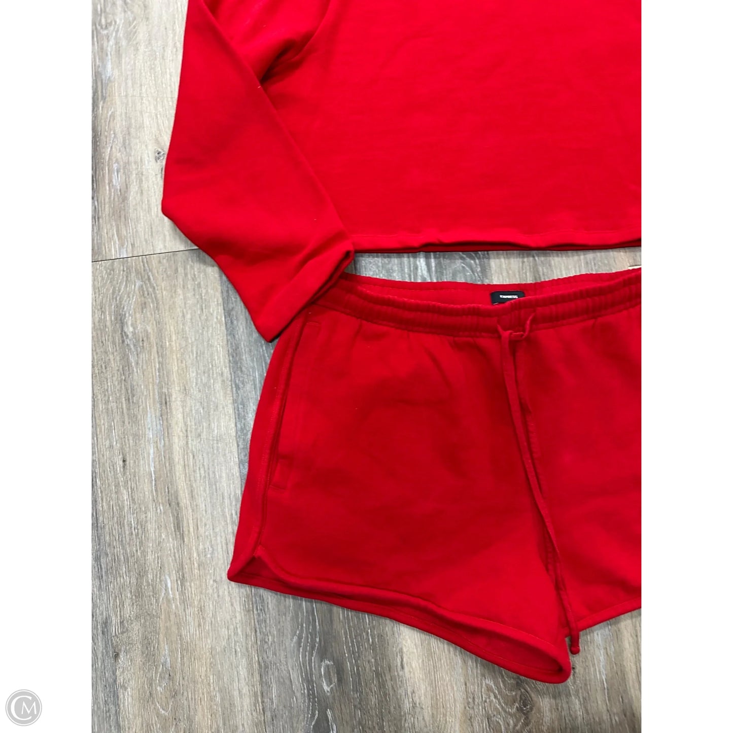 Shorts Set By Express In Red, Size: L