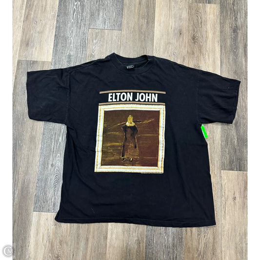 Top Short Sleeve By Polygram In Black, Size: Xl