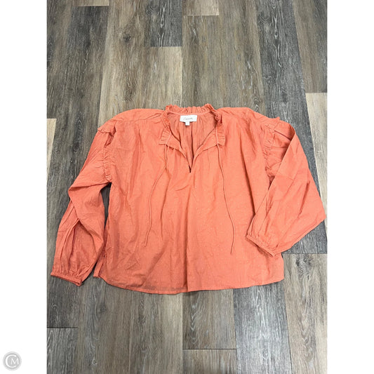 Blouse Long Sleeve By Cleobella In Orange, Size: L