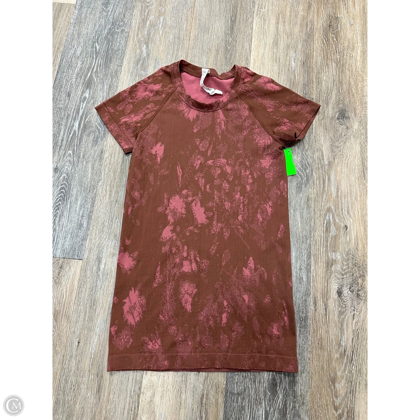 Athletic Top Short Sleeve By Lululemon In Brown, Size: 4