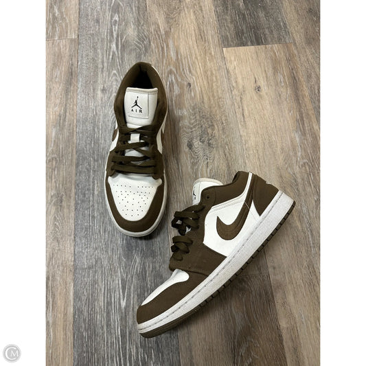 Shoes Luxury Designer By Jordan In Brown, Size: 10.5
