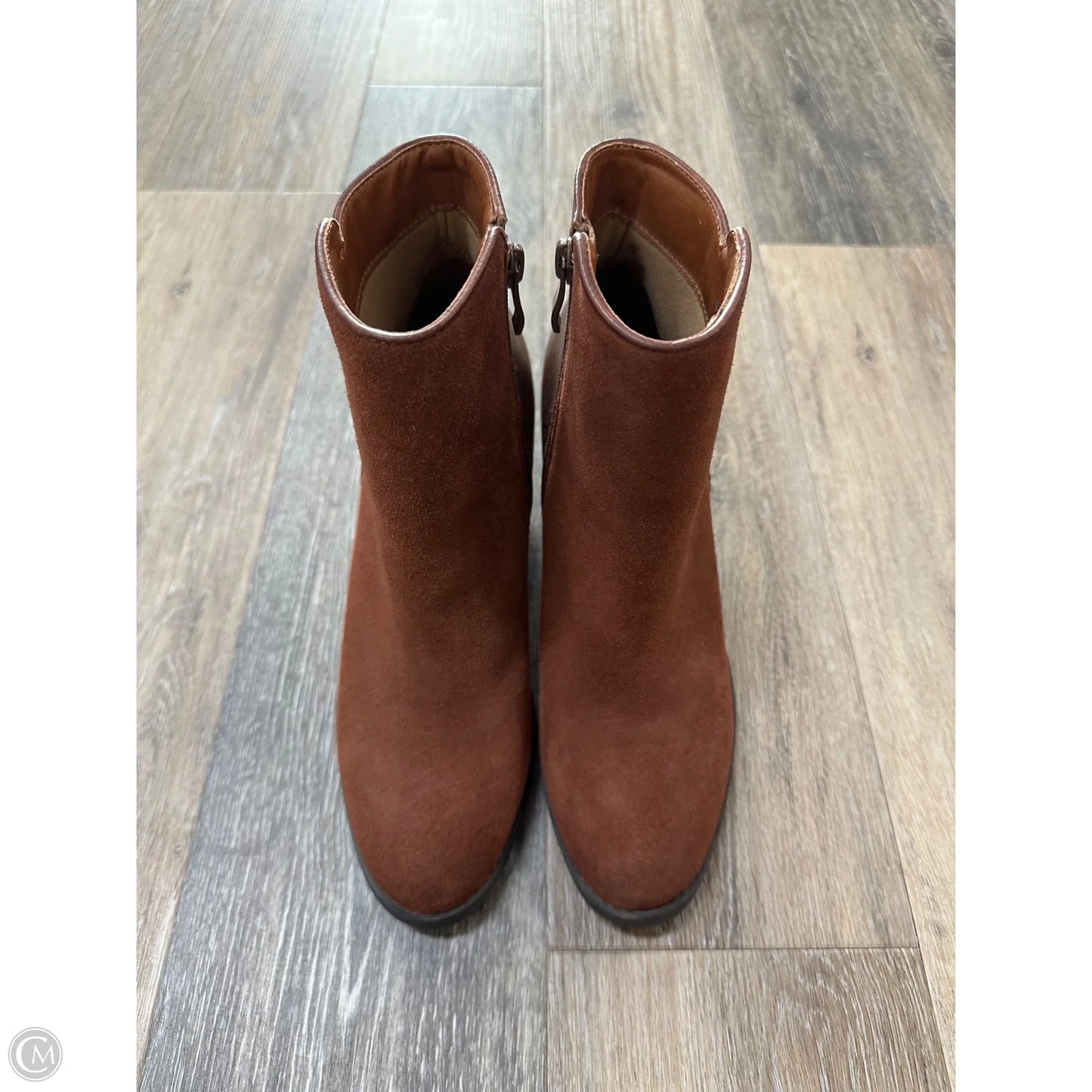 Boots Ankle Heels By Very Volatile In Brown, Size: 9