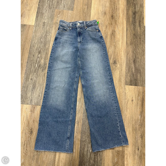 Jeans Wide Leg By Paige In Blue Denim, Size: 1/25