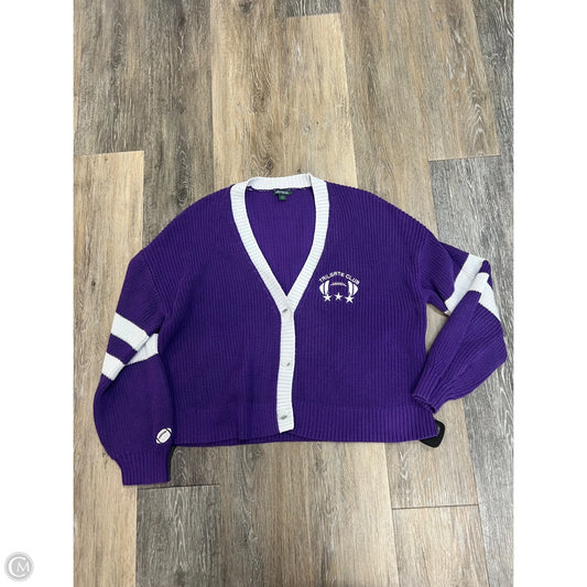 Sweater Cardigan By Wild Fable In Purple, Size: Xs