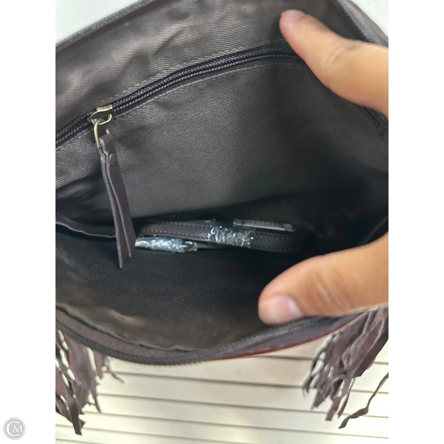 Crossbody Leather By Cmc, Size: Medium