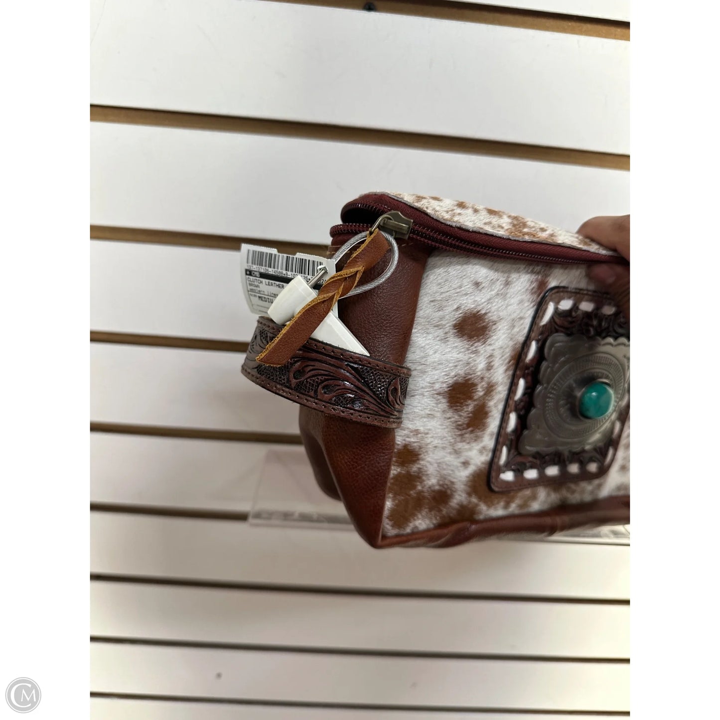 Clutch Leather By Western Lines, Size: Medium