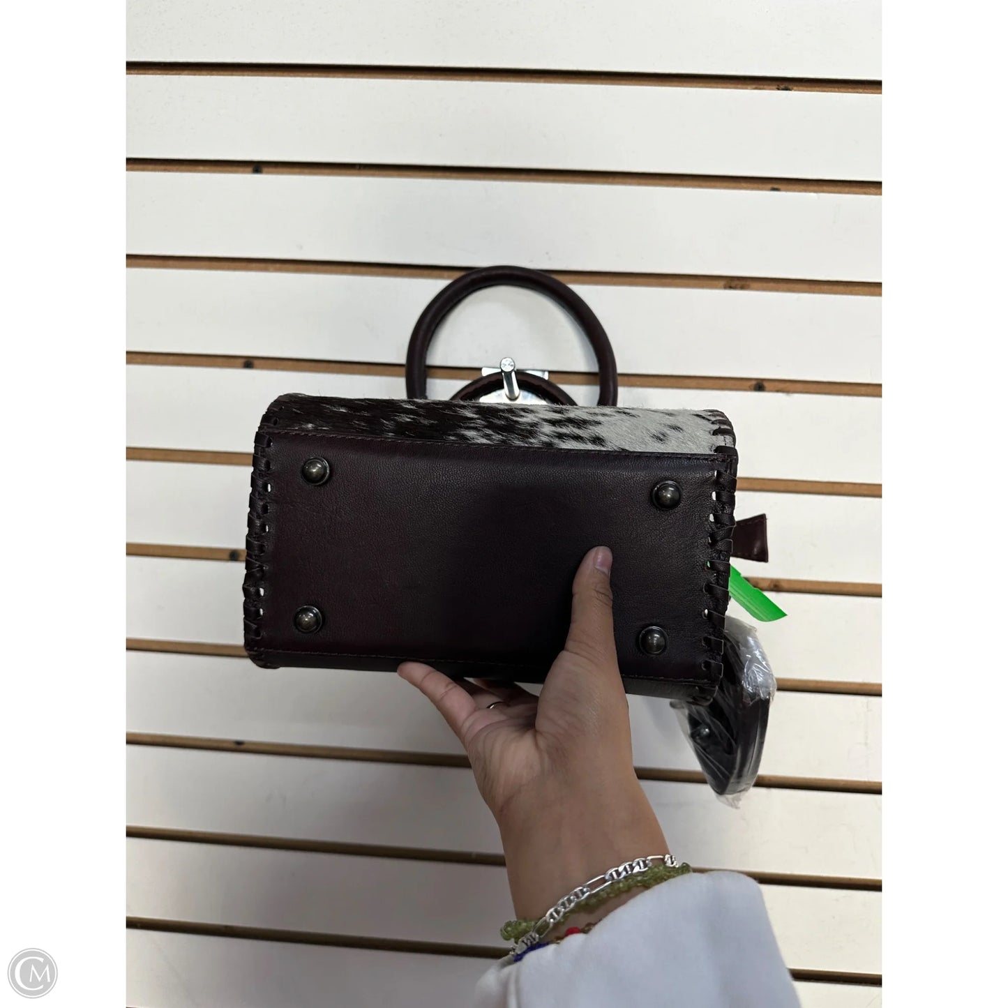 Handbag Leather By Cmc, Size: Medium