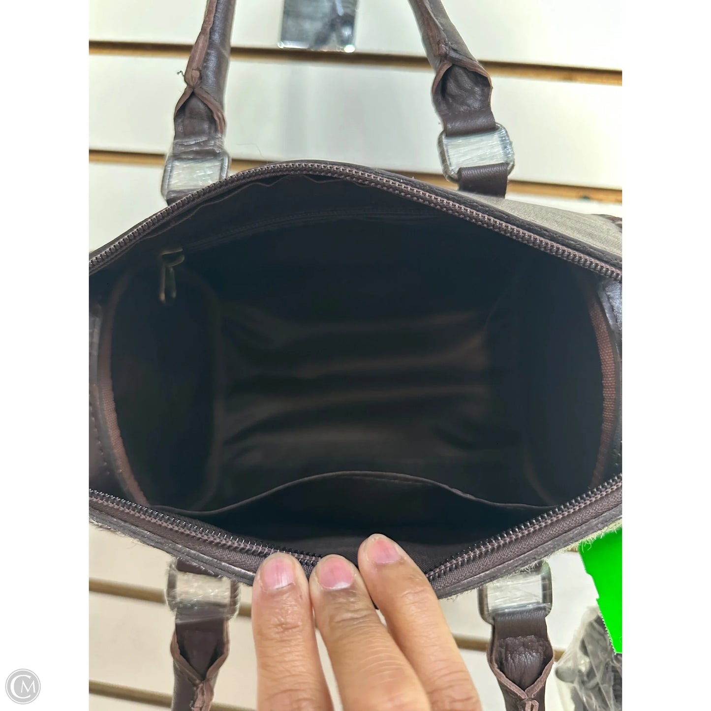 Handbag Leather By Cmc, Size: Medium