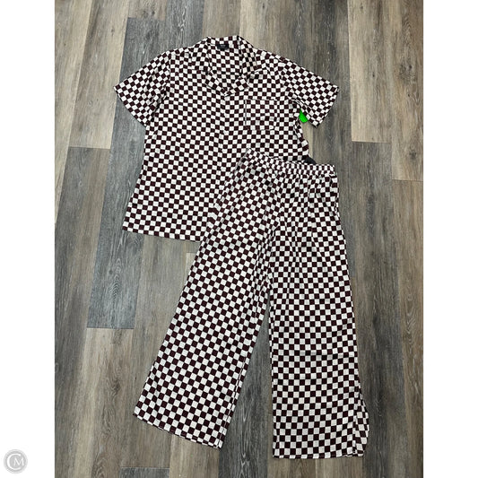 Pants Set 2pc By Dressed in Lala In Checkered Pattern, Size: M