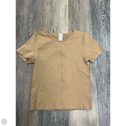 Top Short Sleeve By Good American In Brown, Size: S