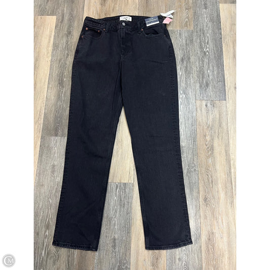 -Jeans Straight By Abercrombie And Fitch In Black Denim, Size: 12/31