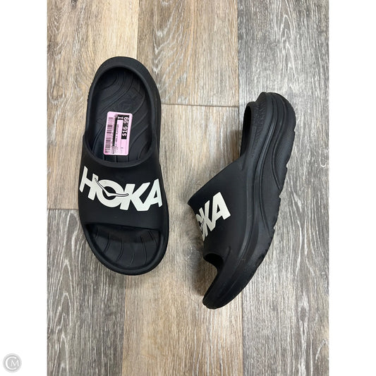 Sandals Heels Platform By Hoka In Black, Size: 7