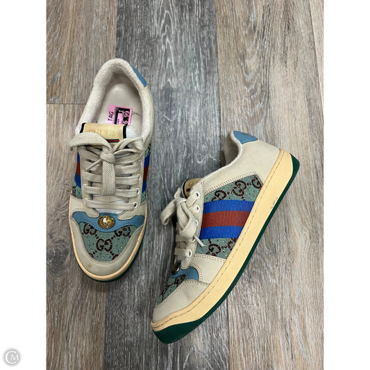 Shoes Luxury Designer By Gucci In Multi-colored, Size: 6.5