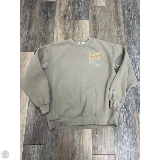 Sweatshirt Crewneck By Mayfair In Tan, Size: S/M