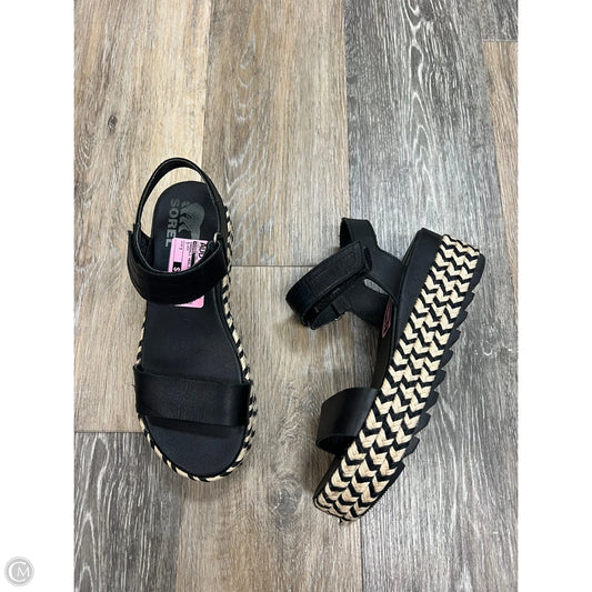 Sandals Heels Wedge By Sorel In Black, Size: 7