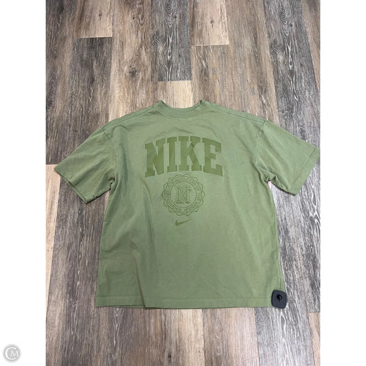 Athletic Top Short Sleeve By Nike Apparel In Green, Size: S