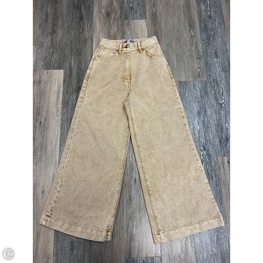 Jeans Wide Leg By Urban Outfitters In Tan Denim, Size: 2