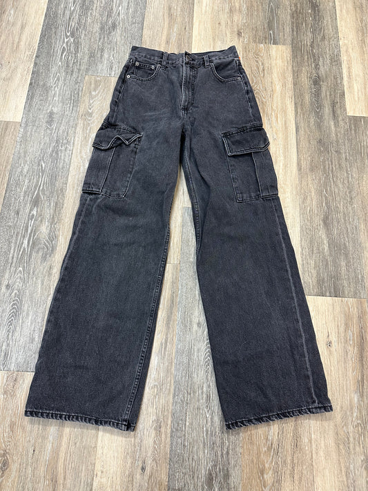 Jeans Wide Leg By Denim Forum In Black Denim, Size: 0