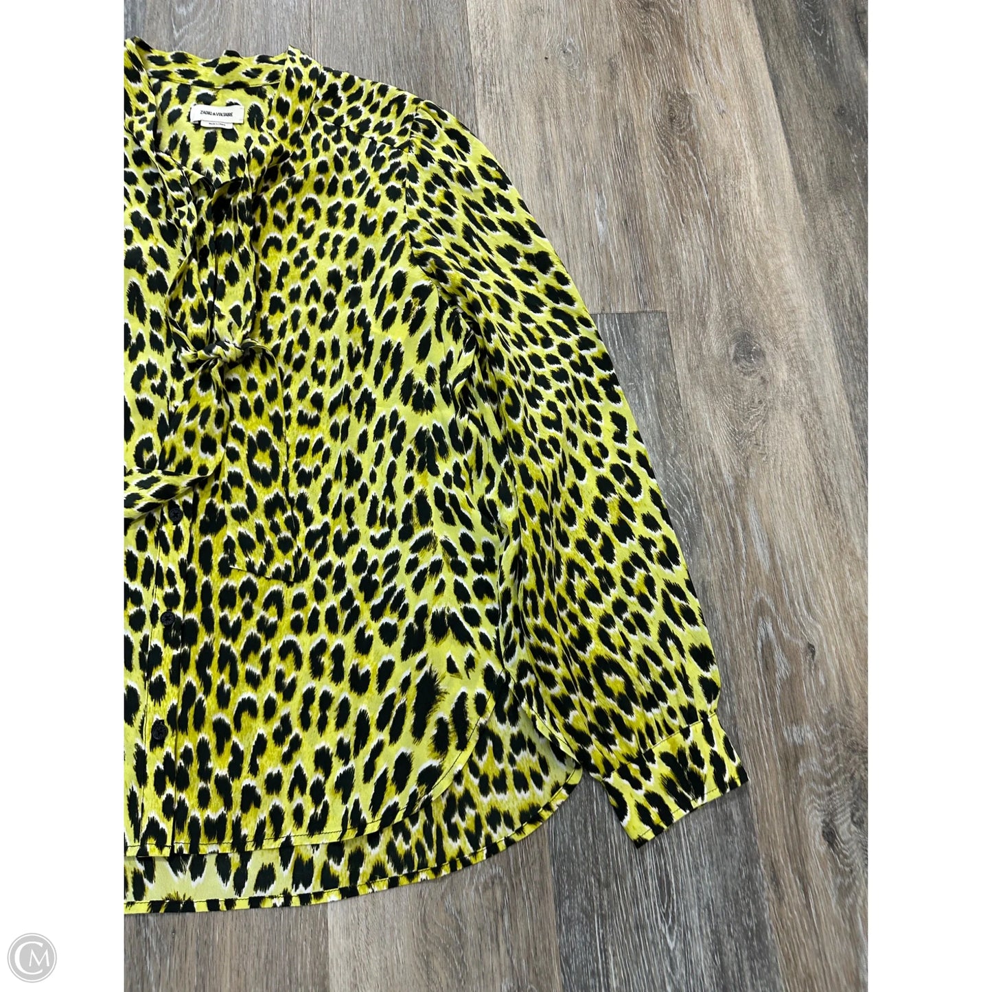 Blouse Long Sleeve By Zadig And Voltaire In Animal Print, Size: M