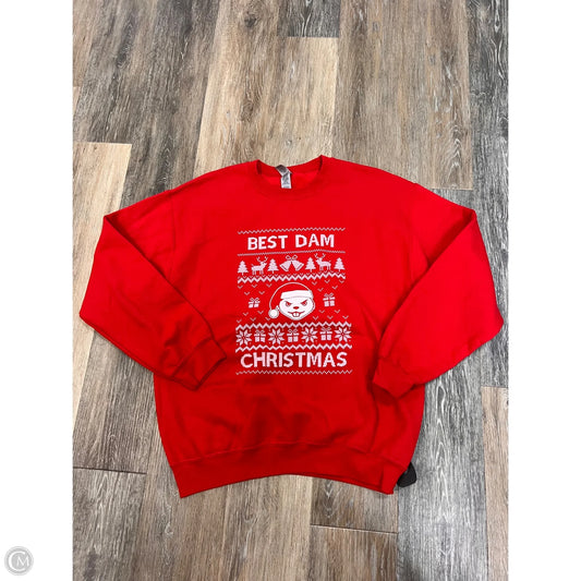 Sweatshirt Crewneck By Gildan In Red, Size: M